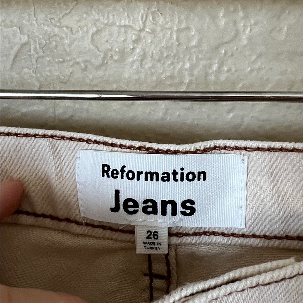 Reformation cowboy high rise straight jeans almond - Picture 6 of 11